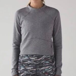 Lululemon Hill and Valley Mock Neck Heather Long Sleeve Top - 6